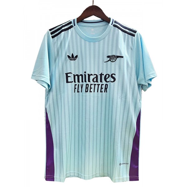 Arsenal pre-match training jersey soccer uniform men's skyblue football kit tops sport shirt 2024-2025